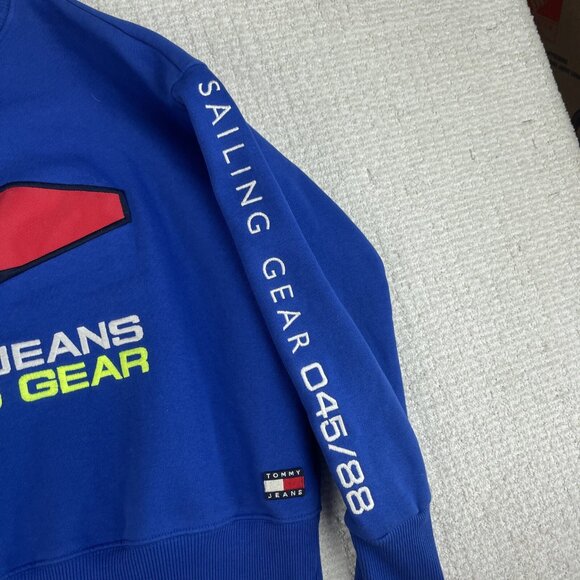 Tommy Jeans Sailing Gear Blue Sweatshirt Men XS 045/88 Retro Tommy - Picture 8 of 16